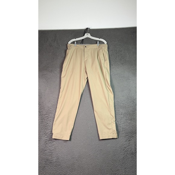 Nike Dri-Fit Pants Mens 34x30 Khaki Golf Performance Chino Flat Front Stretch - Picture 1 of 7